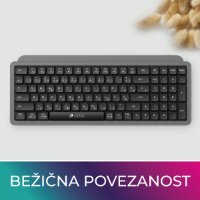 Tipkovnica OCTIO Pro K350W, brezžična, črno-siva