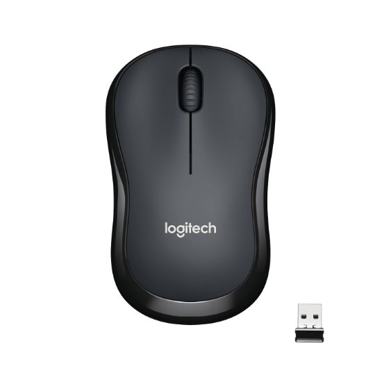Miška LOGITECH M220 Silent, optična, brezžična, črna, USB