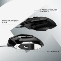 Miška LOGITECH Gaming G502 X, optična, 25600dpi, črna, USB