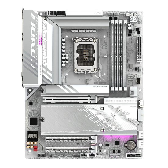 Matična plošča GIGABYTE Z890 Aorus Elite WIFI7 ICE, Intel Z890, DDR5, WiFi, ATX, podnožje 1851, bela
