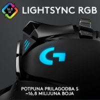 Miška LOGITECH Gaming G502 Hero RGB, optična, 25600dpi, črna, USB