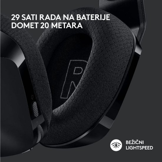 slušalke LOGITECH Gaming G733 Lightspeed, RGB, brezžične, črne