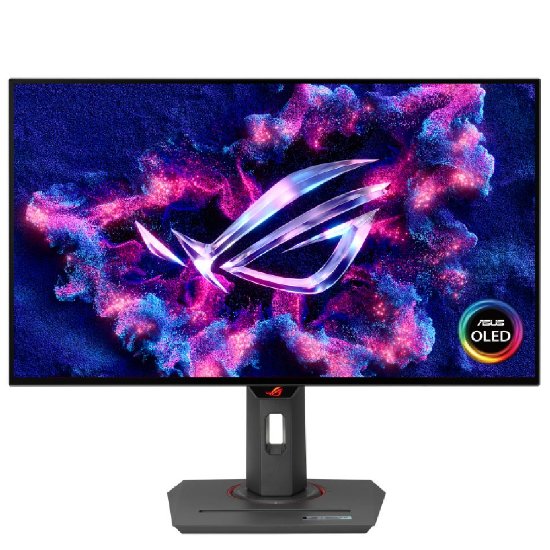 Igralni monitor 26.5" ASUS ROG Swift XG27AQDMG, QHD, OLED, 240Hz, 0.03ms, 1300cd/m2, G-Sync, FreeSync, pivot, črn