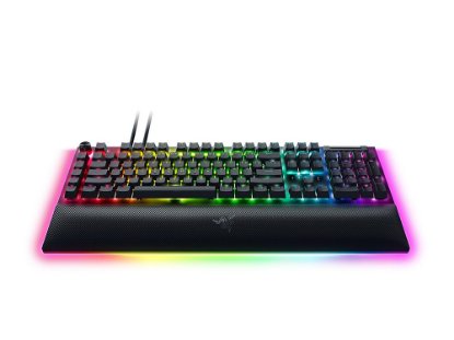 Tipkovnica RAZER BlackWidow V4 Pro, mehanska, Green, RGB, UK Layout, črna, USB