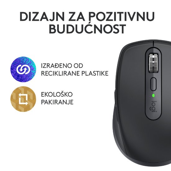 Miška LOGITECH MX Anywhere 3S, laserska, brezžična, BT, graphite