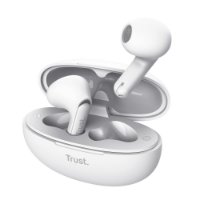 slušalke TRUST Yavi, in-ear, ENC, brezžične, bele
