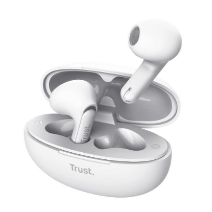 slušalke TRUST Yavi, in-ear, ENC, brezžične, bele