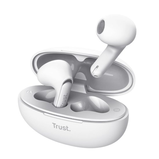 slušalke TRUST Yavi, in-ear, ENC, brezžične, bele