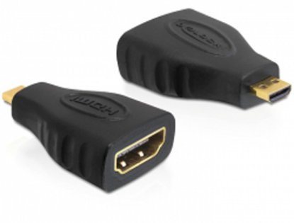 Adapter DELOCK, micro HDMI-D (M) na HDMI-A (Ž), črni