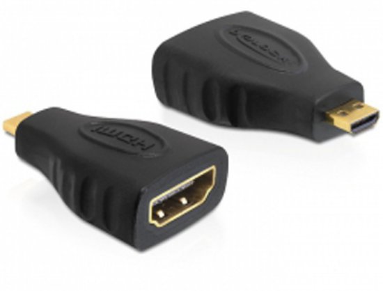 Adapter DELOCK, micro HDMI-D (M) na HDMI-A (Ž), črni