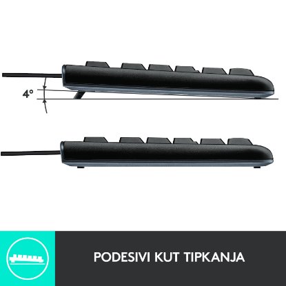 Tipkovnica + miška LOGITECH MK120 Desktop, črna, USB