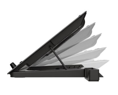 Hlajenje za prenosni računalnik TRUST GXT1125 Quno, do 17", črno.