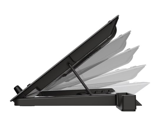 Hlajenje za prenosni računalnik TRUST GXT1125 Quno, do 17", črno.