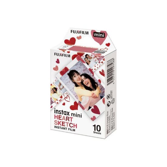 Foto papir FUJI FILM, za Instax Mini, Heart Sketch, 10 listov