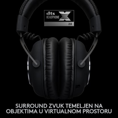 slušalke LOGITECH Gaming G PRO X, 7.1, brezžične, črne