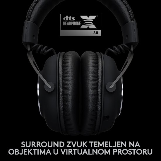 slušalke LOGITECH Gaming G PRO X, 7.1, brezžične, črne