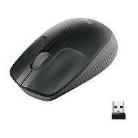 Miška LOGITECH M190, optična, brezžična, 1000dpi, črna