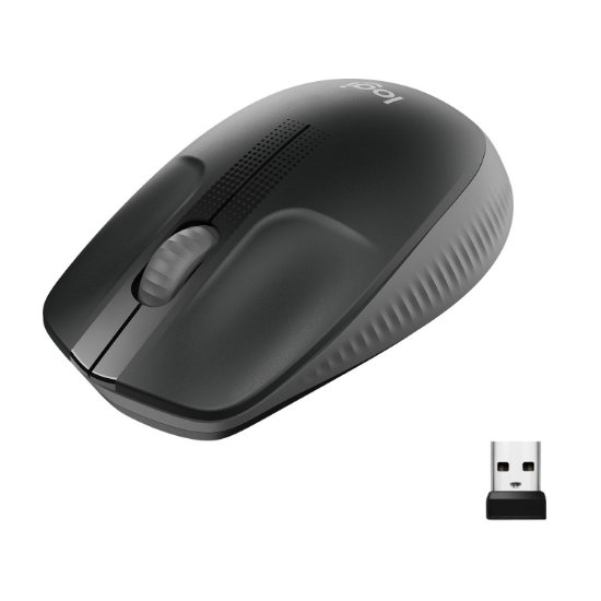 Miška LOGITECH M190, optična, brezžična, 1000dpi, črna