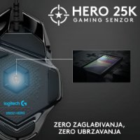 Miška LOGITECH Gaming G502 Hero RGB, optična, 25600dpi, črna, USB