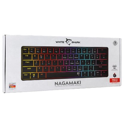 Tipkovnica WHITE SHARK GK-006112 Nagamaki, RGB, crveni switch, mehanička, UK/SLO/HR, USB, črna