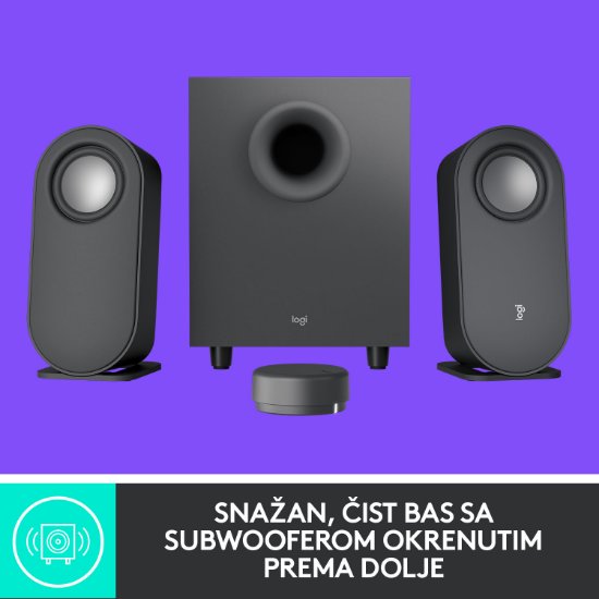 Zvočniki LOGITECH Z407 2.1, BT, črni