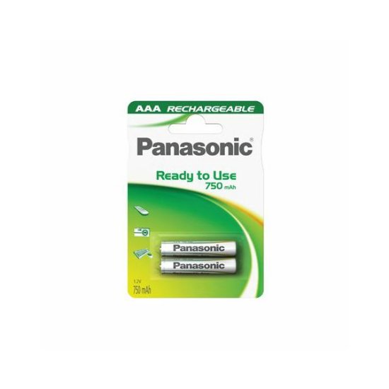 Baterija PANASONIC HHR-4MVE/2BC, AAA, 2 kosa, polnilne, 750 mAh
