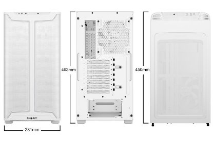 Ohišje BE QUIET Pure Base 501DX, ATX, s steklenim oknom, belo, brez napajalnika