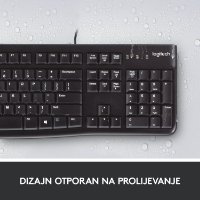 Tipkovnica + miška LOGITECH MK120 Desktop, črna, USB