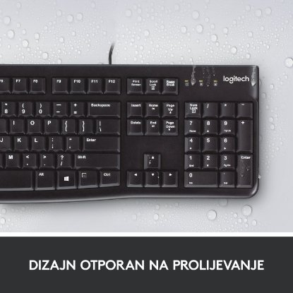 Tipkovnica + miška LOGITECH MK120 Desktop, črna, USB