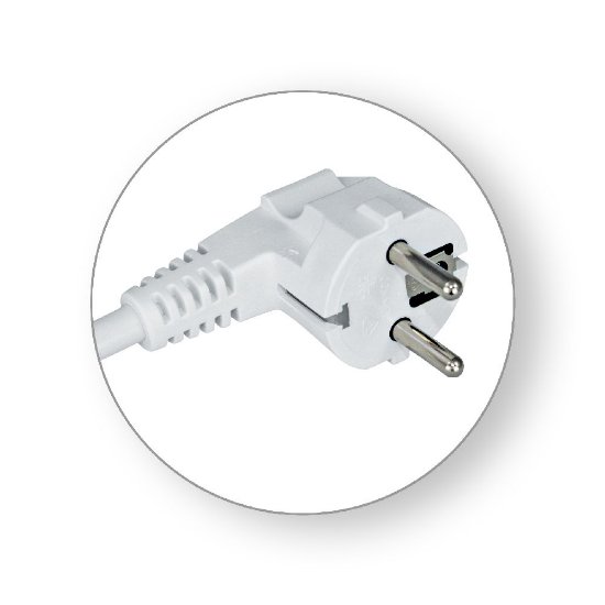 Napajalni kabel COMMEL H05VV-F 3G2,5, 1,5m, bel