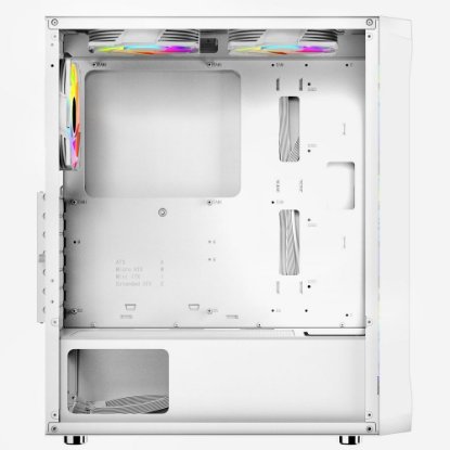 Ohišje BIT FORCE SWAN ARGB-4, MIDI, ATX, RGB, belo, window, bez napajalnika