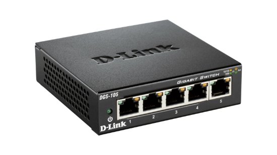 Switch D-LINK DGS-105, Gigabit stikalo, 10/100/1000 Mbps, kovinsko ohišje, 5 priključkov