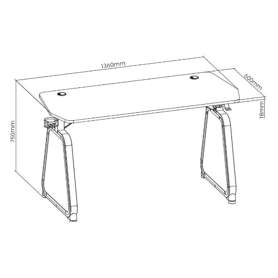 Gaming stol WHITE SHARK Medusa, črni
