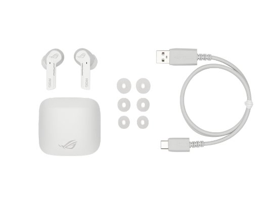 Slušalke ASUS ROG Cetra True Wireless, ušesne (in-ear), bele