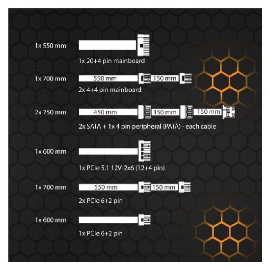 Napajlnik 750W LC Power Integrator Pro LC6750B-SI V3.1, 80+ Bronze, črno