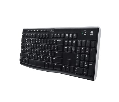 Tipkovnica LOGITECH K270, brezžična, črna, Unifying receiver USB