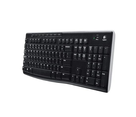 Tipkovnica LOGITECH K270, brezžična, črna, Unifying receiver USB