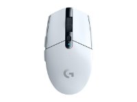 Miška LOGITECH Gaming G305 Lightspeed, brezžična, optična, 12000dpi, bela, USB