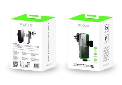 Avto polnilec RIXUS RXWC36, brezžični, črni