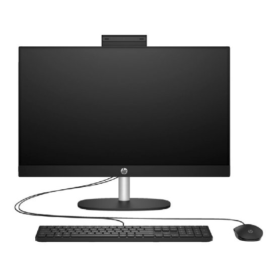 Računalnik AiO HP 24-cr0048ny / 23,8" FHD IPS, Ryzen 5 7520U, 16GB, 512GB SSD, AMD Radeon Graphics, WiFi, tipkovnica, miš, brez OS, črno