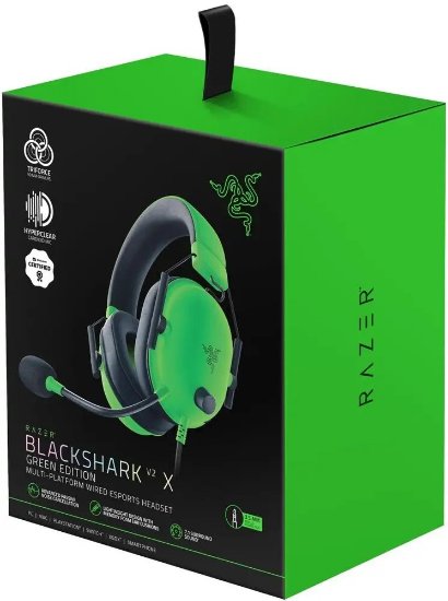 slušalke RAZER Blackshark V2 X, zelene
