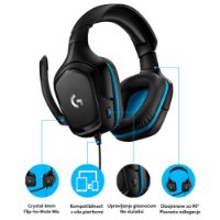 slušalke LOGITECH Gaming G432, 7.1, črne