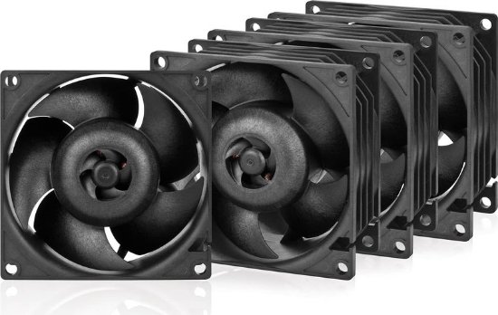 Ventilator za server ARCTIC S8038-10K, PWM, 80mm, 10000 okr/min, 4 pack, črni