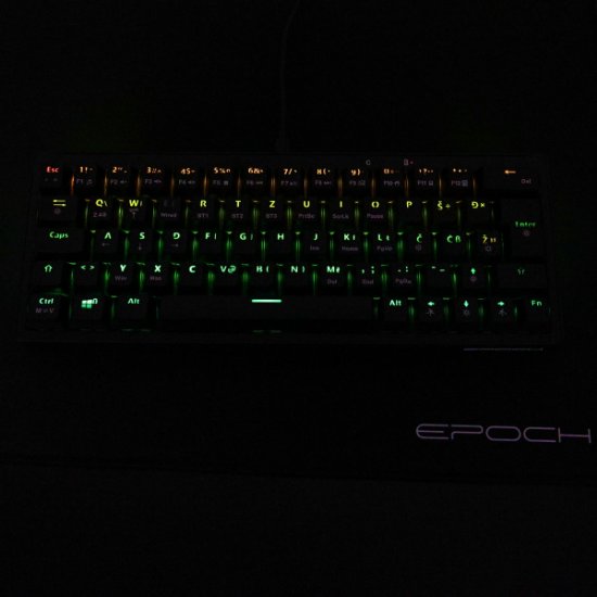 Tipkovnica EPOCH Kari, RGB, mehanička, brezžična, BT, UK/SLO/HR layout, črna, USB