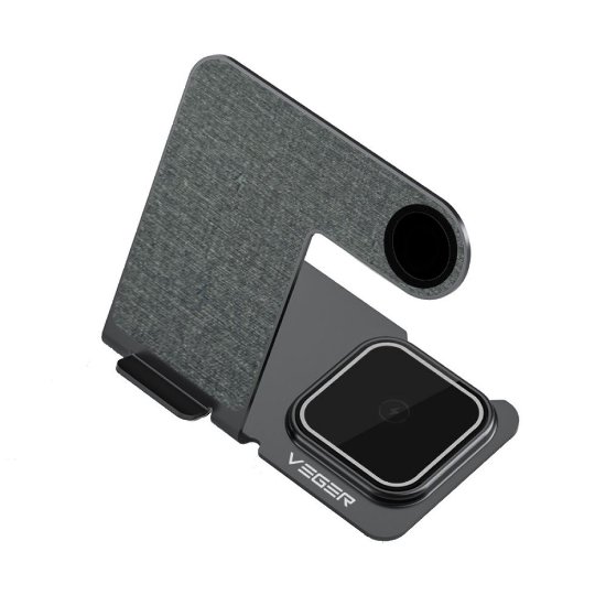 Polnilec  VEGER Y9, 3u1, brezžični, sivi