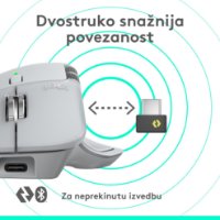 Miška LOGITECH MX Master 4, optična, brezžična, BT, bela