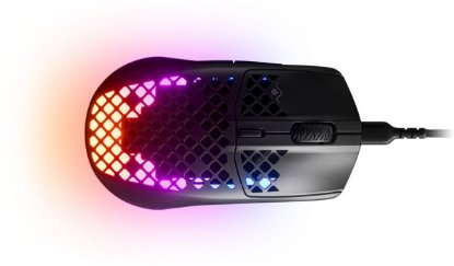 Miška STEELSERIES Aerox 3 2022 Edition, optična, RGB, 8500 CPI, mat črna, USB