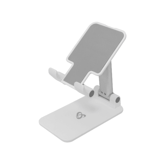 Stojalo za pametni telefon SBOX PS-09, namizni, sklopivi, beli