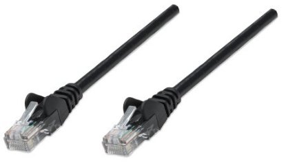 Kabel INTELLINET, patch CAT5e, U/UTP, črn, 2 m