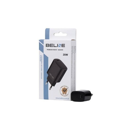 Polnilec BELINE BLNCB20, 20W, PD3.0, USB-C,črni